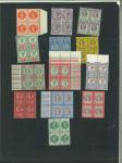 Stamp of Great Britain » 1855-1900 Surface Printed » 1887-1900 Jubilee Issue & 1891 £1 Green 1887-92 Jubilee set of 14 values to 1s green (superb colour) in mint n.h. blocks of four