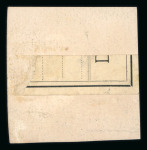 Stamp of Great Britain » 1839 Treasury Competition 1839 Treasury Essay Printer's Sample in blue optd.