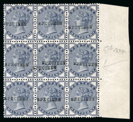 Stamp of Great Britain » 1855-1900 Surface Printed » 1883-84 Lilac & Green Issue 1880-87 group of five mint examples each with double