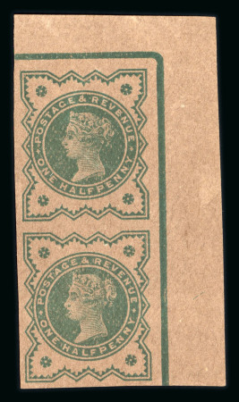 Stamp of Great Britain » 1855-1900 Surface Printed » 1887-1900 Jubilee Issue & 1891 £1 Green 1887-92 Jubilee 3d Plate Proof in black on green and