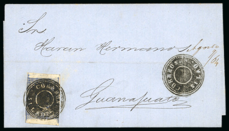 Stamp of Mexico » 1864 "Eagle" Issue 1864 Eagle issue Firat Period 1r entire