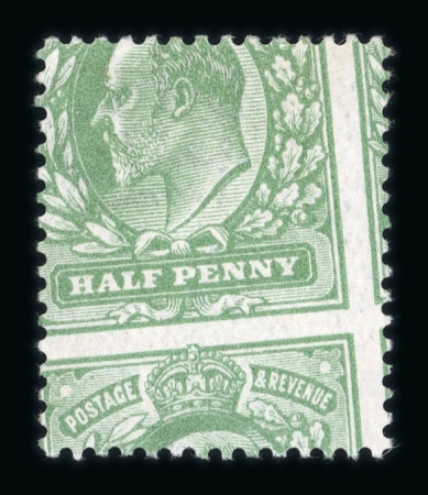 Stamp of Great Britain » King Edward VII » 1911 Harrison & Sons Issues 1911 1/2d dull yellow green lower marginal mint n.h.