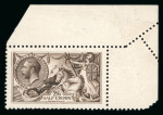 Stamp of Great Britain » King George V » 1913-19 Seahorse Issues 1913 Waterlow 2/6d sepia-brown upper left corner marginal