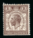 Stamp of Great Britain » King George V » 1924-36 Issues 1929 PUC 1d mint with '1829' and 1 1/2d with 'Q' for