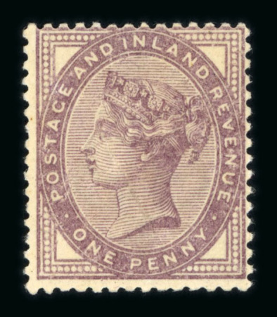 Stamp of Great Britain » 1855-1900 Surface Printed » 1880-81 Provisional Issue and 1881 1d Lilac 1881 1d lilac mint and mint n.h. collection on Hagners