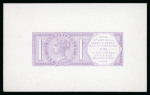 Stamp of Great Britain » Revenues 1881 Parcel Stamps Proof, a group of three trial proofs