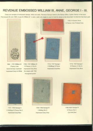 Stamp of Great Britain » Revenues 1701-1901 Embossed Revenue Stamps range 22 written