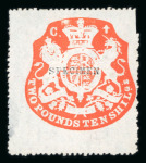 Stamp of Great Britain » Revenues 1882-86 Embossed Revenue range of 27 written up on