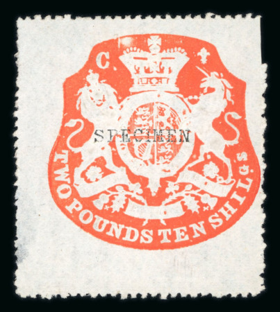 Stamp of Great Britain » Revenues 1882-86 Embossed Revenue range of 27 written up on