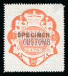 Stamp of Great Britain » Revenues 1882-86 Embossed Revenue range of 27 written up on