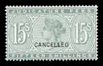Stamp of Great Britain » Revenues 1881-1901 Revenue Stamps group of 11 mint on page,