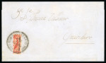 Stamp of Mexico » 1856-61 "Hidalgo" Issues 1856 Hidalgo 1st issue 4r bisect