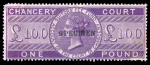 Stamp of Great Britain » Revenues 1855-67 Revenue Stamps collection written up on 5 pages,