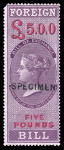 Stamp of Great Britain » Revenues 1855-67 Revenue Stamps collection written up on 5 pages,