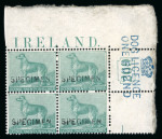 Stamp of Ireland » Revenues & Fiscals Dog Licence: 1865 20/- green in upper right corner