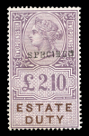 Stamp of Great Britain » Revenues 1865-96 Revenue stamps on 4 pages, 41 higher value