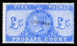 Stamp of Great Britain » Revenues 1866 Revenue stamps mint on 3 pages each optd. SPECIMEN