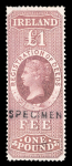 Stamp of Great Britain » Revenues 1858-72 Revenue stamps on page mint optd. SPECIMEN