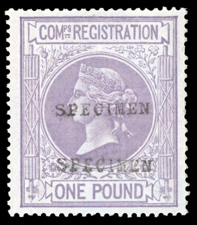 Stamp of Great Britain » Revenues 1881-83 Revenue stamps on 2 pages mint, each optd.