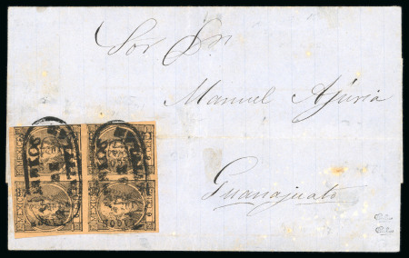 Stamp of Mexico » 1868 "Full Face" Hidalgo Issues 1872 Full Face Hidalgo Anotado 6c cover