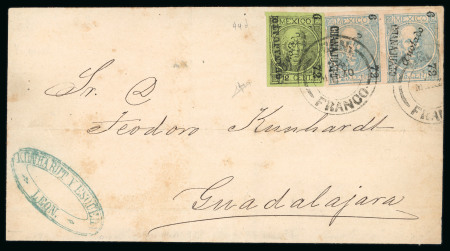 Stamp of Mexico » 1868 "Full Face" Hidalgo Issues 1872 Full Face Hidalgo Anotado  cover