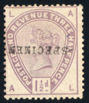 Stamp of Great Britain » Collections Specimens: 1857-83 unusual group of seven QV issues optd. SPECIMEN