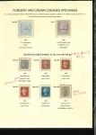 Stamp of Great Britain » Collections 1841-83 small group of seven mint on a page each optd. SPECIMEN, the Crown Colonies types