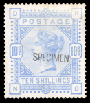 Stamp of Great Britain » Collections 1841-83 small group of seven mint on a page each optd. SPECIMEN, the Crown Colonies types