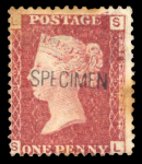 Stamp of Great Britain » Collections 1841-83 small group of seven mint on a page each optd. SPECIMEN, the Crown Colonies types
