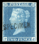 Stamp of Great Britain » Collections 1841-83 small group of seven mint on a page each optd. SPECIMEN, the Crown Colonies types