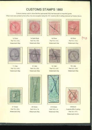 Stamp of Great Britain » Revenues 1860-90 accumularion of Revenue material on pages and