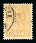 Stamp of Norway 1856-1894, in glassines very nice and extensive used