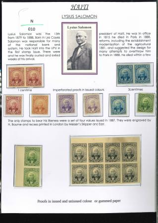 Stamp of Haiti » Later Issues Haiti 1887 General Salomon group