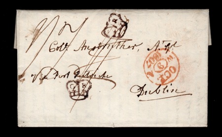 Stamp of Ireland » Pre-Stamp Postal History » Independant Post Office Period - 1784-1831 1807 (9.10) Folded entire from Pittenween (Fife) to