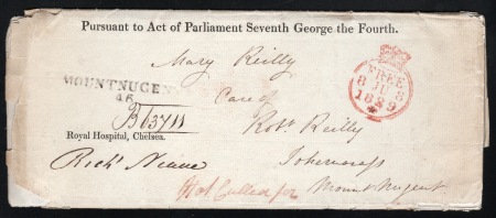 Stamp of Ireland » Postal History (Arranged alphabetically by County) Cavan: 1829 (8.6) Printed folded entire "Pursuant to
