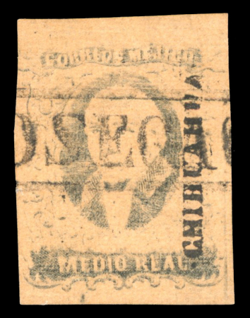 Stamp of Mexico » 1856-61 "Hidalgo" Issues Chihuahua 1/2r group of three with different cancels 