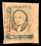 Stamp of Mexico » 1856-61 "Hidalgo" Issues Chihuahua 1/2r group of three with different cancels 