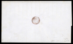 Stamp of Mexico » 1856-61 "Hidalgo" Issues Chihuahua 1r pair tied  to 1863 (Aug 15) entire to Hidalgo by very good strike of the oval "ADMON. PREAL DE CORREOS / DE CHIUAHUA"