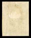 Stamp of Mexico » 1856-61 "Hidalgo" Issues Apam 2r emerald, mint o.g. with large margins all around, showing plate frame line at right, very fine and fresh