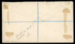 Stamp of Haiti » Later Issues Haiti 1899 (Dec 17) envelope sent registered to England with 1896 20c imperf. left marginal