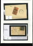 Stamp of Haiti » Later Issues Haiti 1917-19 "Gourde" Handstamped issues group incl. 5c on 1906 50c postage due on unsealed mourning cover 