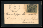 Stamp of Haiti » Later Issues Haiti 1917-19 "Gourde" Handstamped issues group incl. 5c on 1906 50c postage due on unsealed mourning cover 