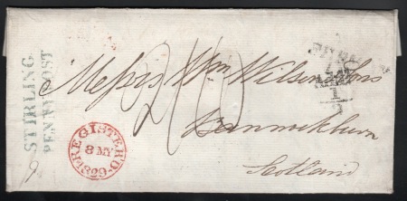 Stamp of Ireland » Pre-Stamp Postal History » Unified Post Period - 1827-1839 1829 (8.5) Folded entire from Fermoy Barracks, Co.Cork