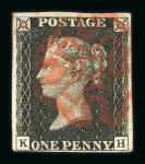 Stamp of Great Britain » 1840 1d Black and 1d Red plates 1a to 11 Collection: Group of 33 unplated penny blacks (incl. 1 pair) and 3 twopenny blues
