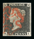 Stamp of Great Britain » 1840 1d Black and 1d Red plates 1a to 11 Collection: Group of 33 unplated penny blacks (incl. 1 pair) and 3 twopenny blues