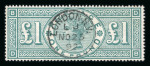 Stamp of Great Britain » 1855-1900 Surface Printed » 1887-1900 Jubilee Issue & 1891 £1 Green GB 1891 £1 green BD with neat and central London cds