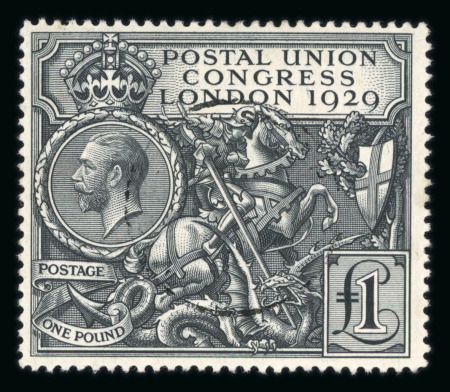Stamp of Great Britain » King George V » 1924-36 Issues GB 1929 UPU Congress £1 black used