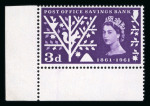 Stamp of Great Britain » Queen Elizabeth II 1961 Post Office Savings Bank 3d ("Timson" machine)
