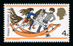 Stamp of Great Britain » Queen Elizabeth II GB 1968 Christmas 4d with vermilion omitted variety (rocking horse & faces), mint n.h.