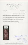 Stamp of Great Britain » Line Engraved Essays, Plate Proofs, Colour Trials and Reprints 1878-791d Red Plate 191 (CB-DB)  remarkable vertical